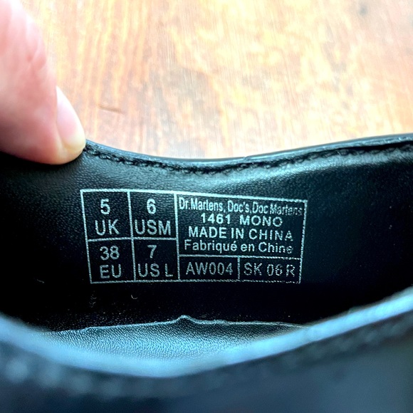 DR. MARTENS 1461 MONO SMOOTH LEATHER OXFORD SHOES - Picture 5 of 5